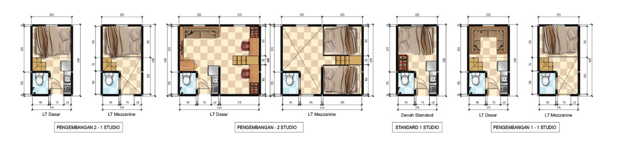 denah apartment di cibinong 3